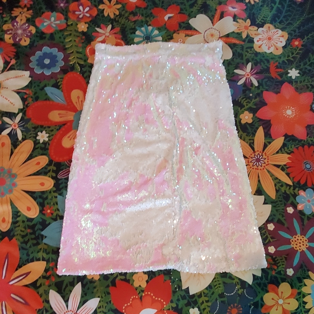 Sequin midi skirt